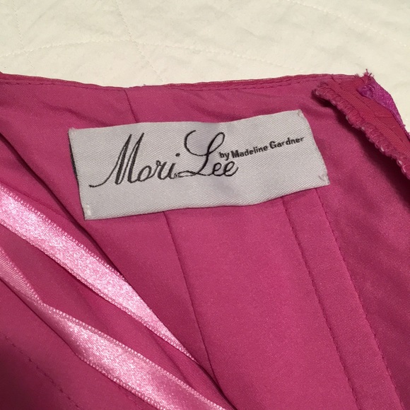 Mori Lee Fuchsia Strapless Gown - Picture 5 of 7